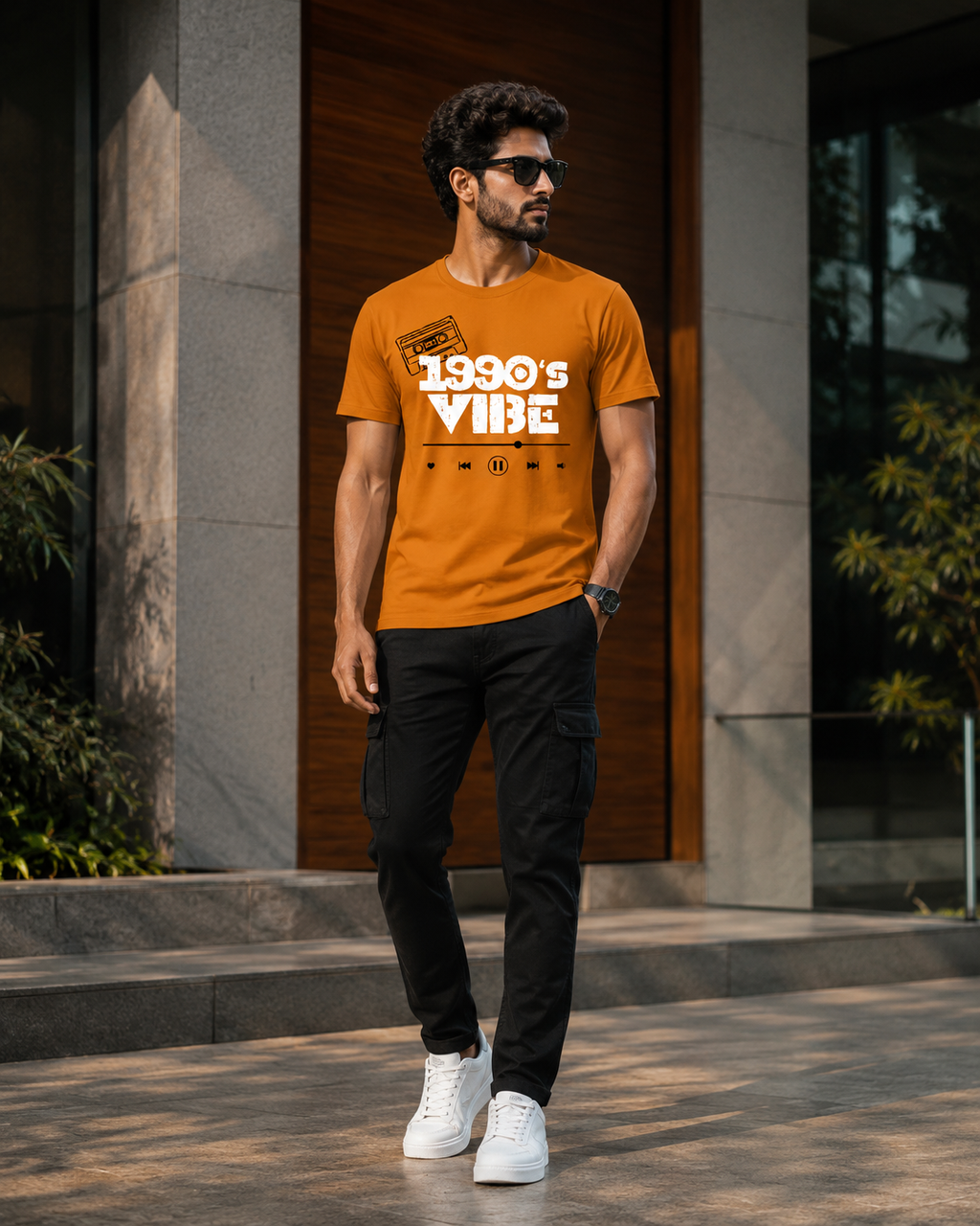 Relive the Retro Era with 1990's Vibe Graphic Printed T Shirts for Men