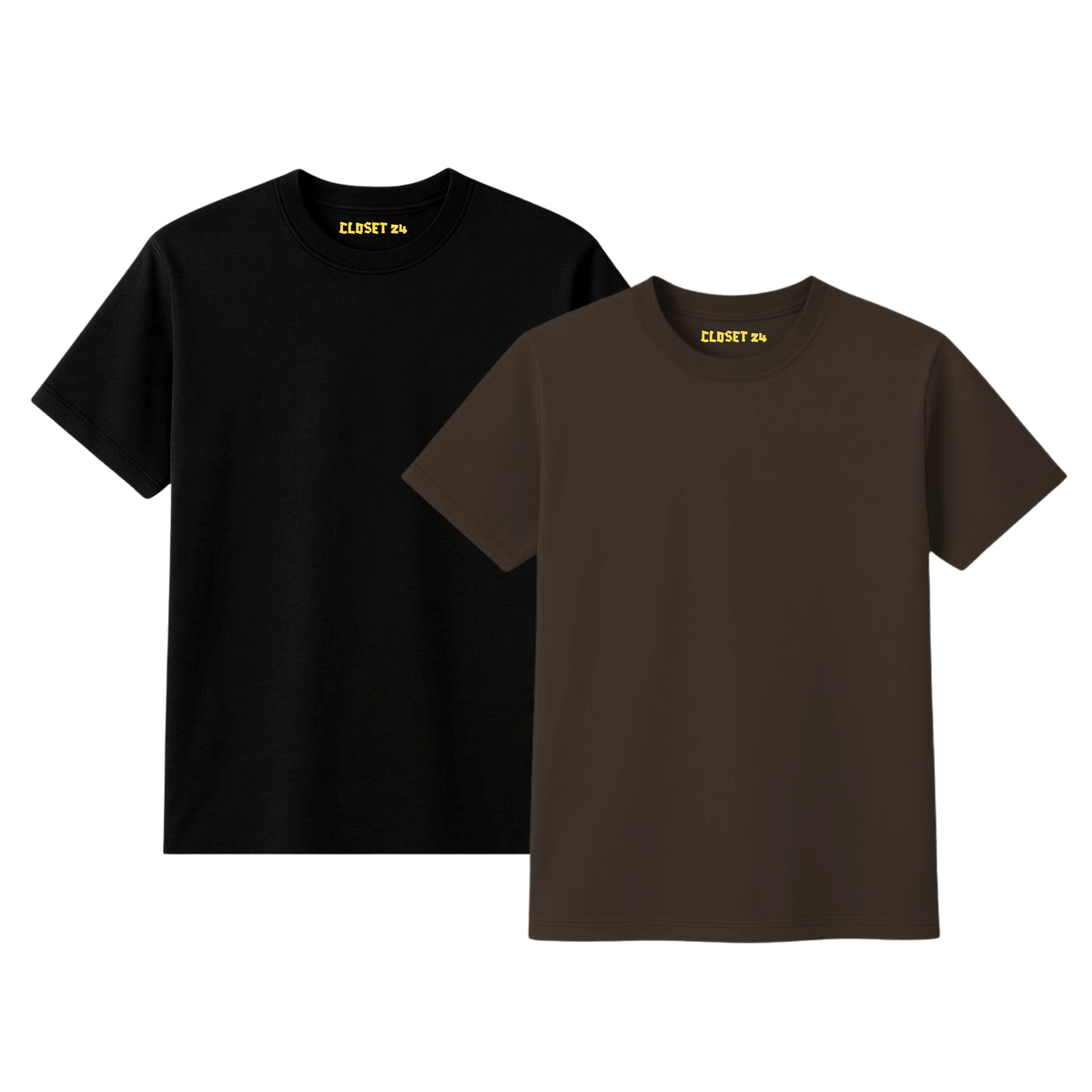 Combo T Shirts for Men in Black and Brown