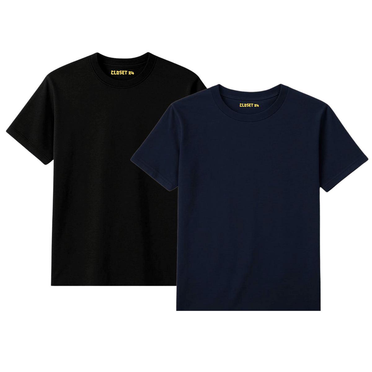 Combo T Shirts for Men in Black and Navy Blue