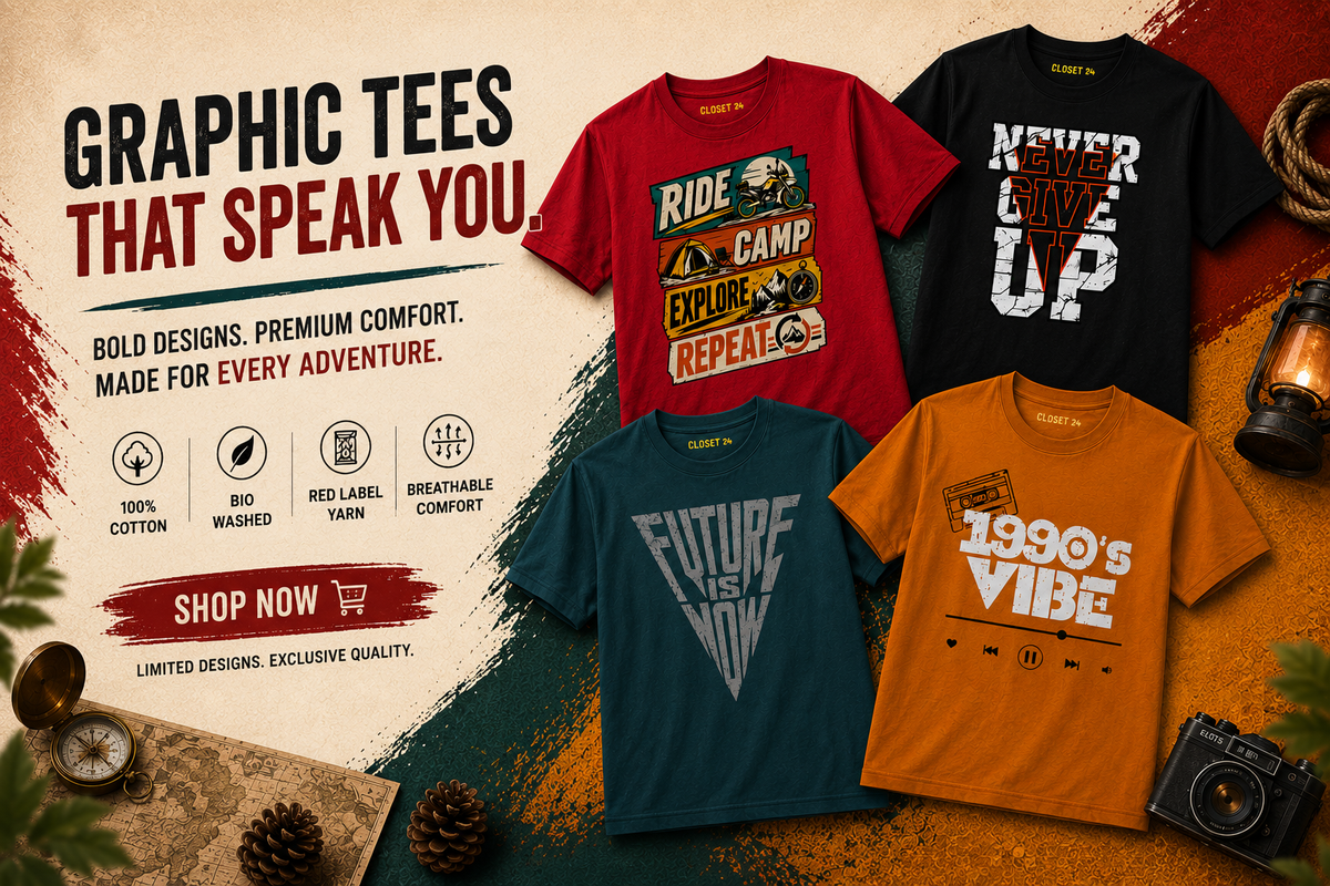 Latest graphic printed t shirt collections from CLOSET 24