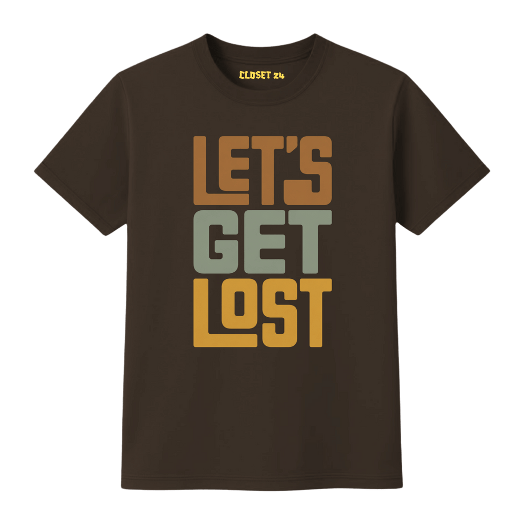 Let's Get Lost Graphic Printed T Shirts for Men