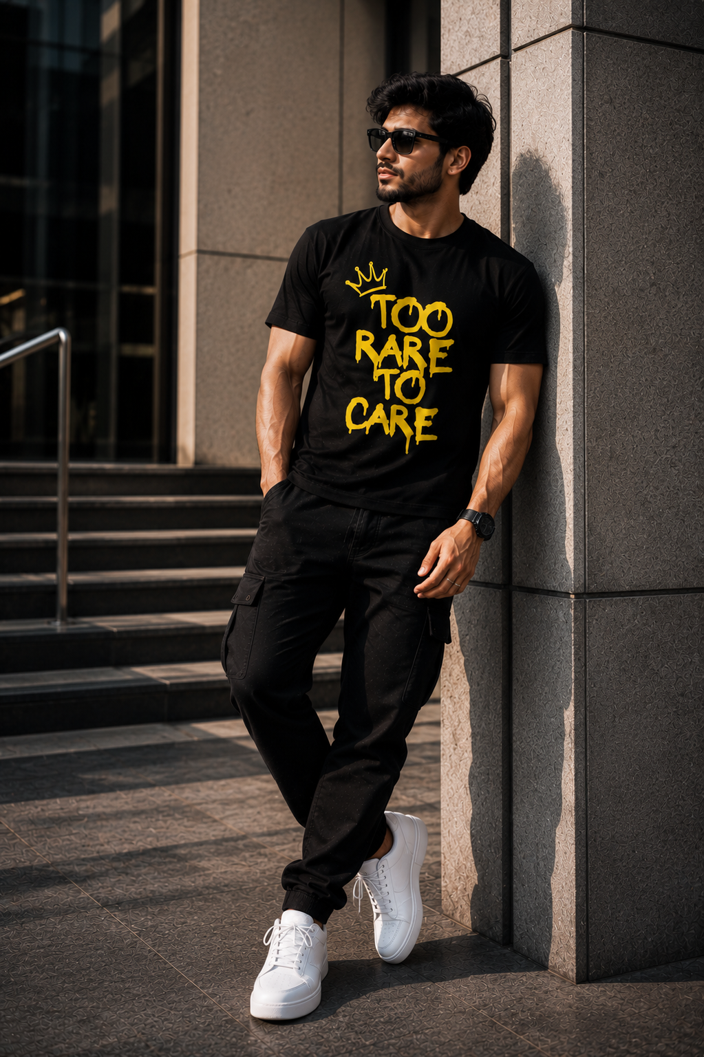 Too Rare To Care Graphic Printed T Shirts for Men