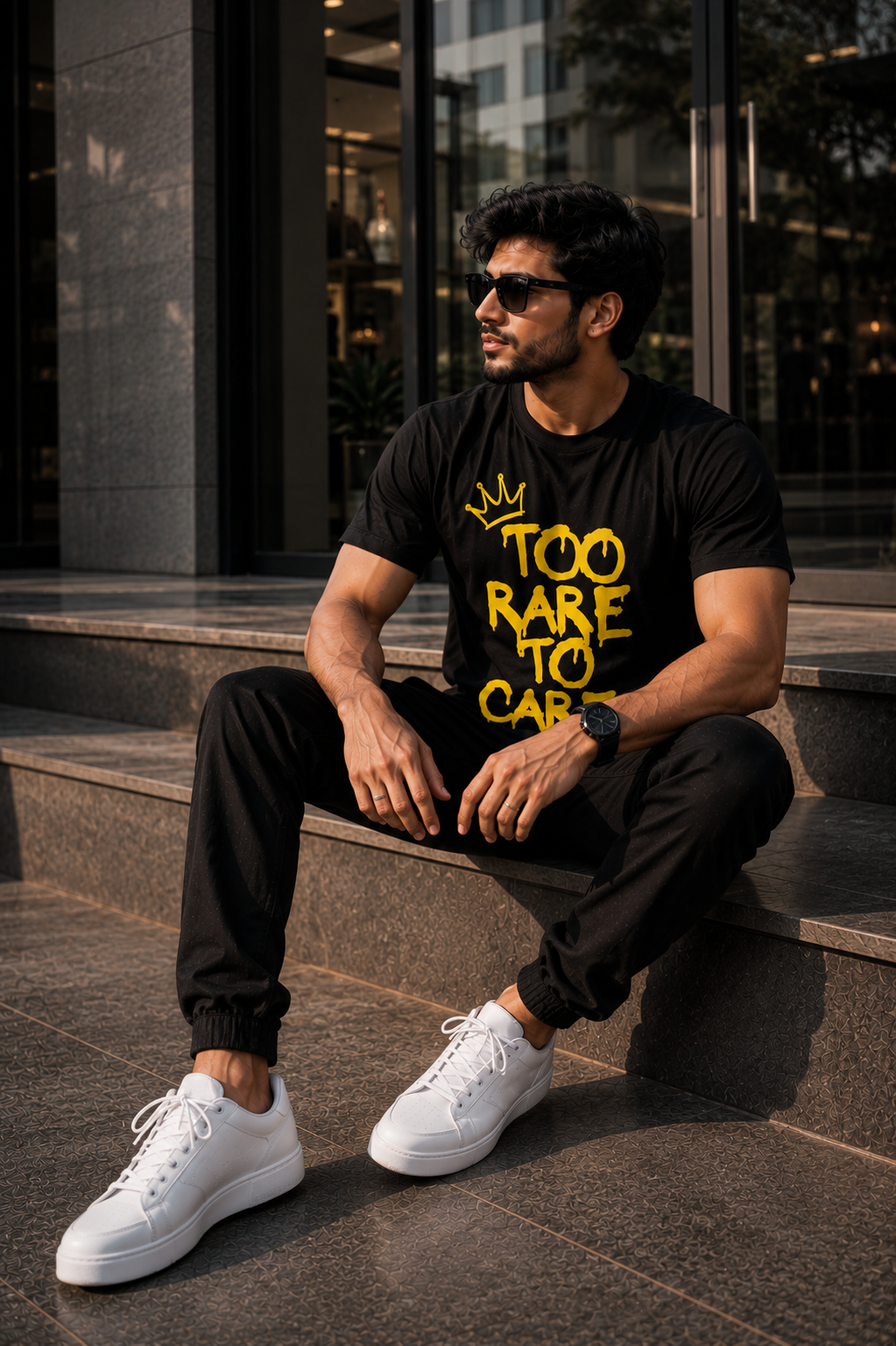 Too Rare To Care Graphic Printed T Shirts for Men